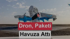 Amazon Prime Air dronu müşterinin paketini havuza bıraktı