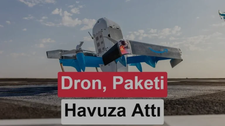 Amazon Prime Air dronu müşterinin paketini havuza bıraktı