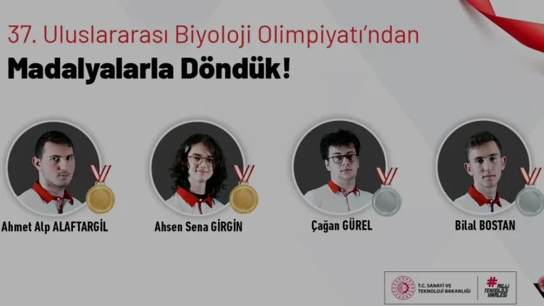 Uluslararası Biyoloji Olimpiyatı’nda Türkiye’ye 4 madalya